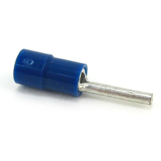 Catamount TV14-12PT-L Insulated Pin Terminal, 16 to 14 AWG Conductor, 0.075 in Dia x 0.472 in L Pin, Copper, Blue