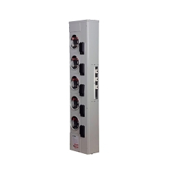 EATON 1MM512R 5-Socket Multiple Metering Meter Stack Module, 120/240 V AC, 125 A, 1 Phase , 4 Wires, NEMA 3R Enclosure
