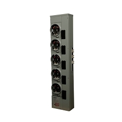 EATON 1MM512RRLB 5-Socket Multiple Metering Meter Stack Module, 120/240 V AC, 125 A, 1 Phase , NEMA 3R Enclosure
