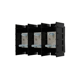 Eaton Bussmann series 16591-3 Bussmann 16591-3 Barrier Power Terminal Block, 600 V AC/DC, 400 A, 3 Poles, Aluminum/Thermoplastic