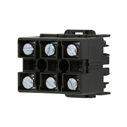 Eaton Bussmann series NDN111-BK Bussmann NDN111-BK Terminal Block, 600 V, 90 A, 18 to 2 AWG Wire, 3 Poles, C-Rail/DIN Rail Mount