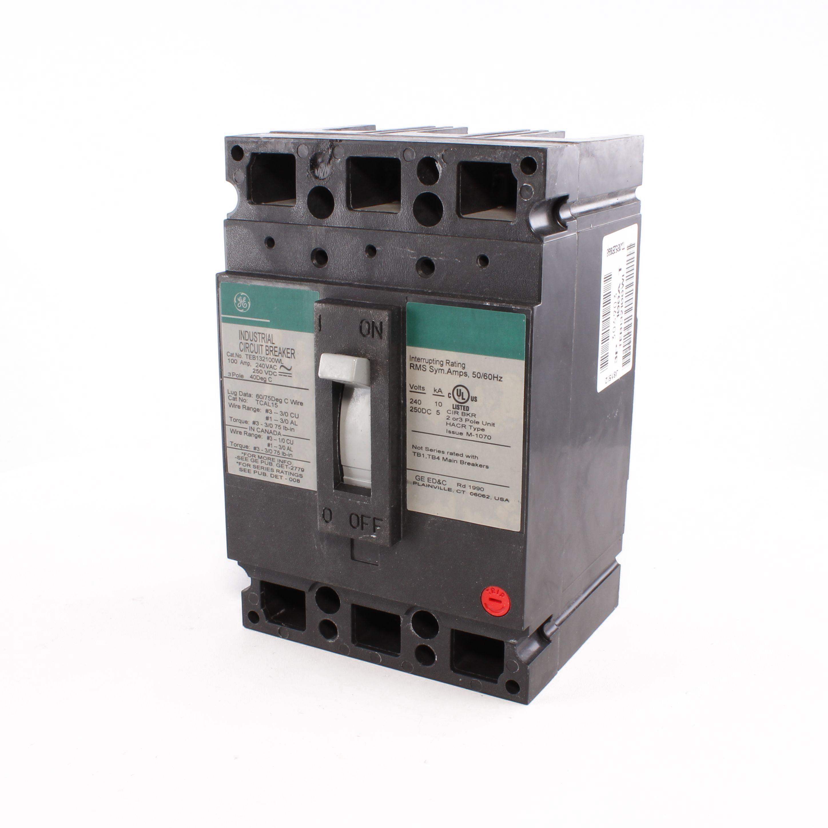 GE TEB132100WL - Molded Case Circuit Breakers