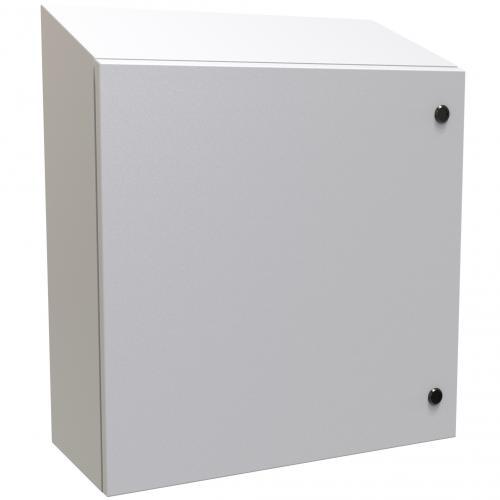 Hammond ST242410LG ST Series Sloped Top Enclosure, 24 in W x 10 in D x 27.6 in H, NEMA 3R/4/12 NEMA Rating, 16 ga Mild Steel