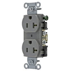 Hubbell Wiring Device-Kellems BR20GRY - Straight Blade Receptacles