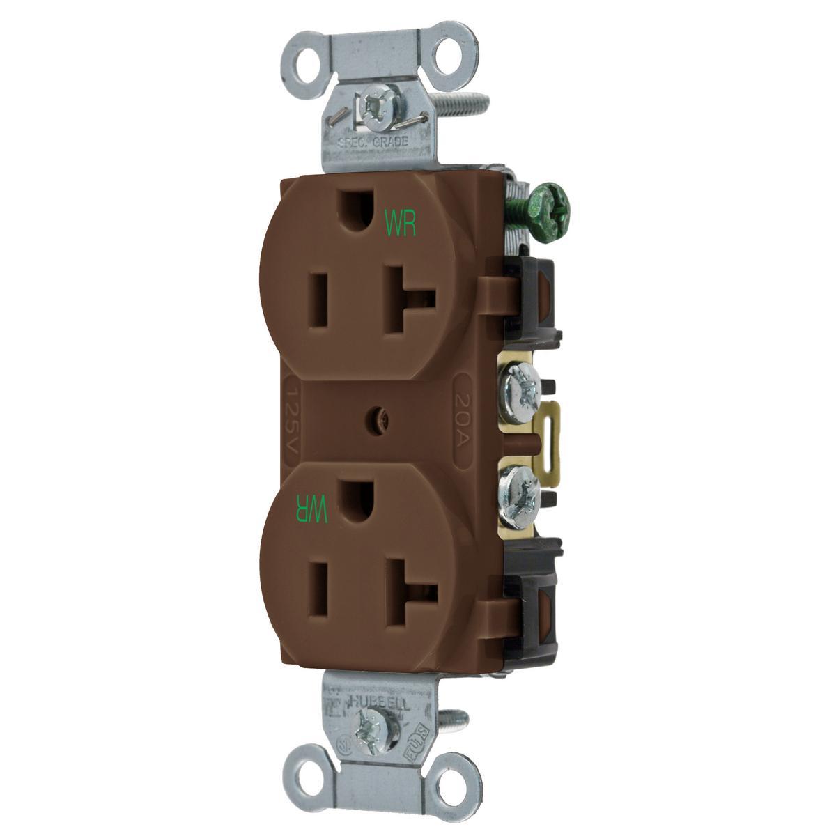 Hubbell Wiring Device-Kellems BR20WR - Straight Blade Receptacles