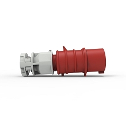 Hubbell Wiring Device-Kellems C530P6SA Hubbell-PRO Splash Proof Plug Heavy Duty Products- IEC Pin and Sleeve Devices, 200 to 415 V AC, 30/32 A, 4 Poles, 5 Wires, Red