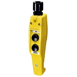 Hubbell Wiring Device-Kellems CPB22 Hubbell Wiring Device-Kellems CPB22 CPB 2-Button 2-Speed Heavy Duty Industrial Grade Non-Metallic Pilot Duty Standard Compact Pendant, 250 V AC, 1.5 A, 2 Operators, 4X NEMA Rating