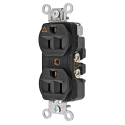 Hubbell Wiring Device-Kellems CR5252IGBK - Straight Blade Receptacles
