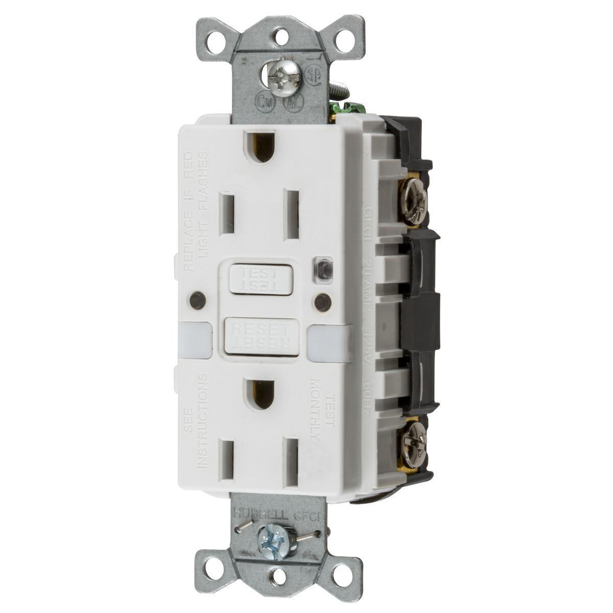 Hubbell Wiring Device-Kellems GFRST15WNL - Electrical Receptacles