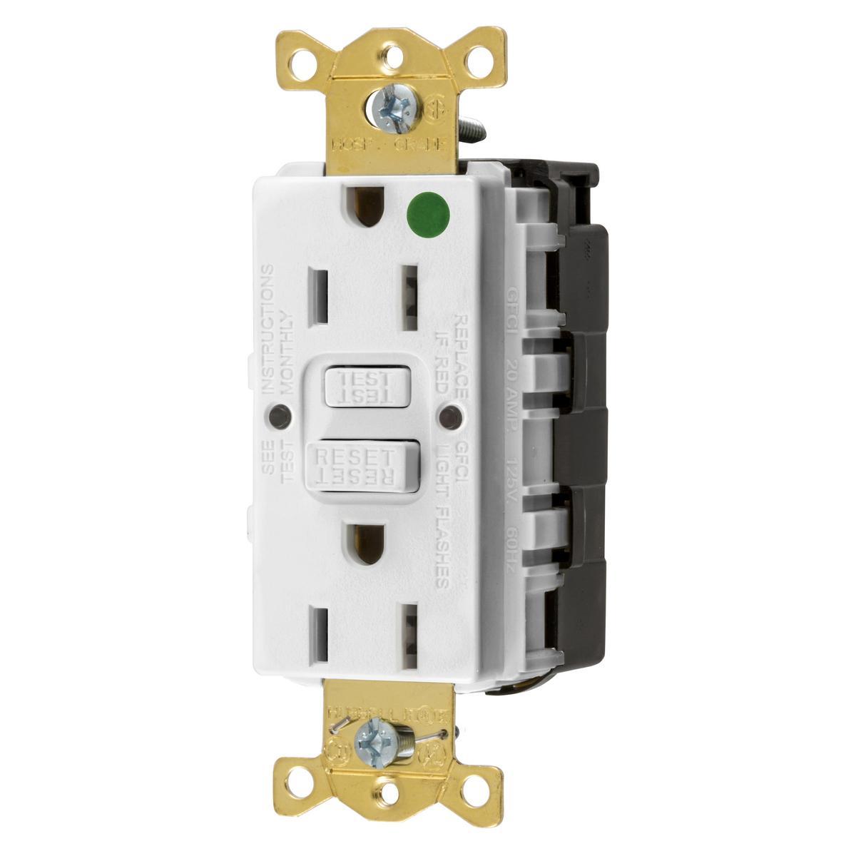 Hubbell Wiring Device-Kellems GFRST82SNAPW - Electrical Receptacles