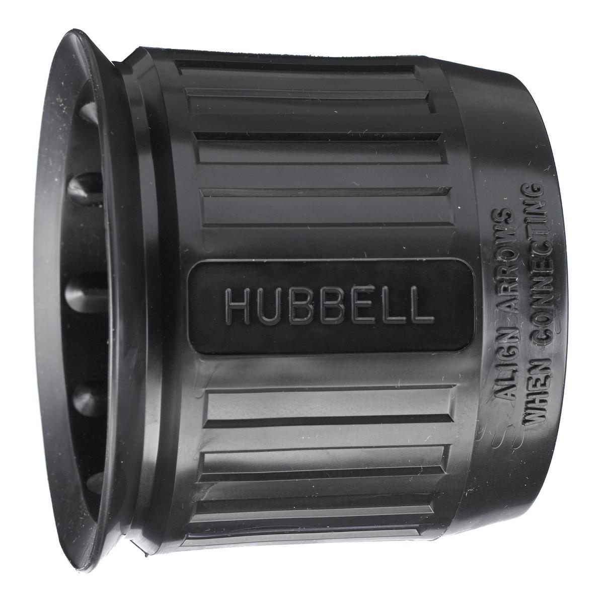 Hubbell Wiring Device-Kellems HBL20425B Hubbellock® HBL20425B Long Mini Standard Molded Weatherproof Boot, For Use With 30 A Hubbellock® Plug and Connector, Device Mount, -40 to 75 deg C, Device Mount, Elastomer, Black