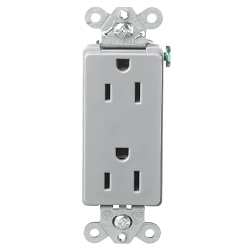 Hubbell Wiring Device-Kellems HBL2152GY - Straight Blade Receptacles