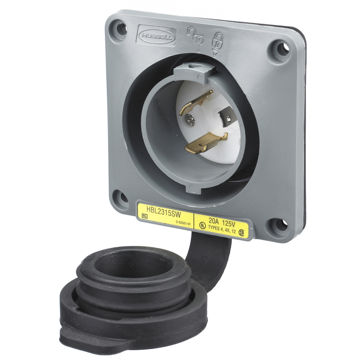 Hubbell Wiring Device-Kellems HBL2315SW - Plugs, Receptacles & Wiring Devices