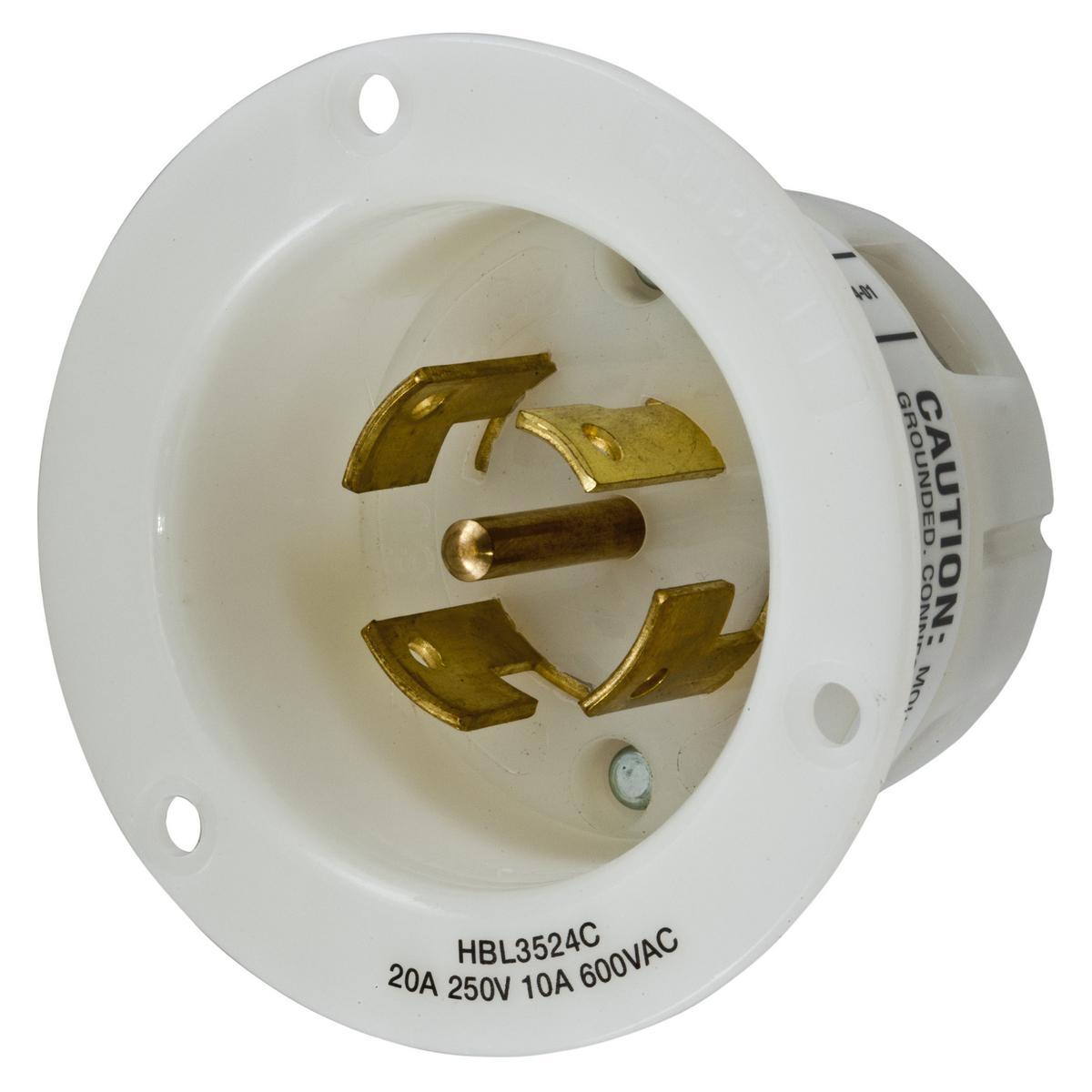 Hubbell Wiring Device-Kellems HBL3524C - Electrical Receptacles