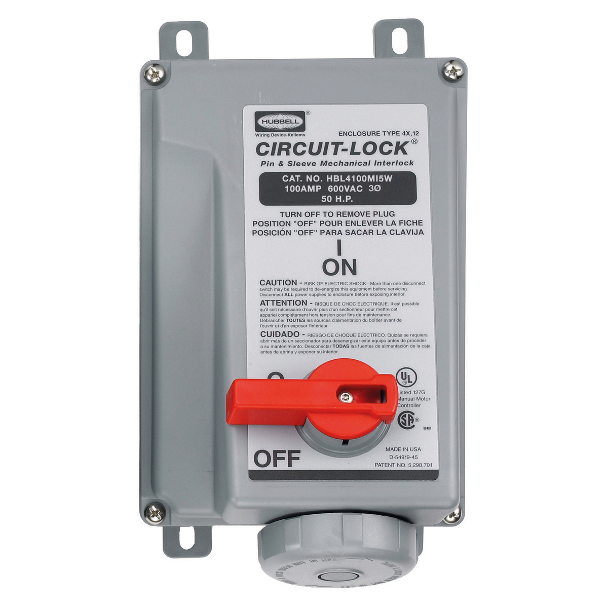 Hubbell Wiring Device-Kellems HBL4100MI5W - Plugs, Receptacles & Wiring Devices