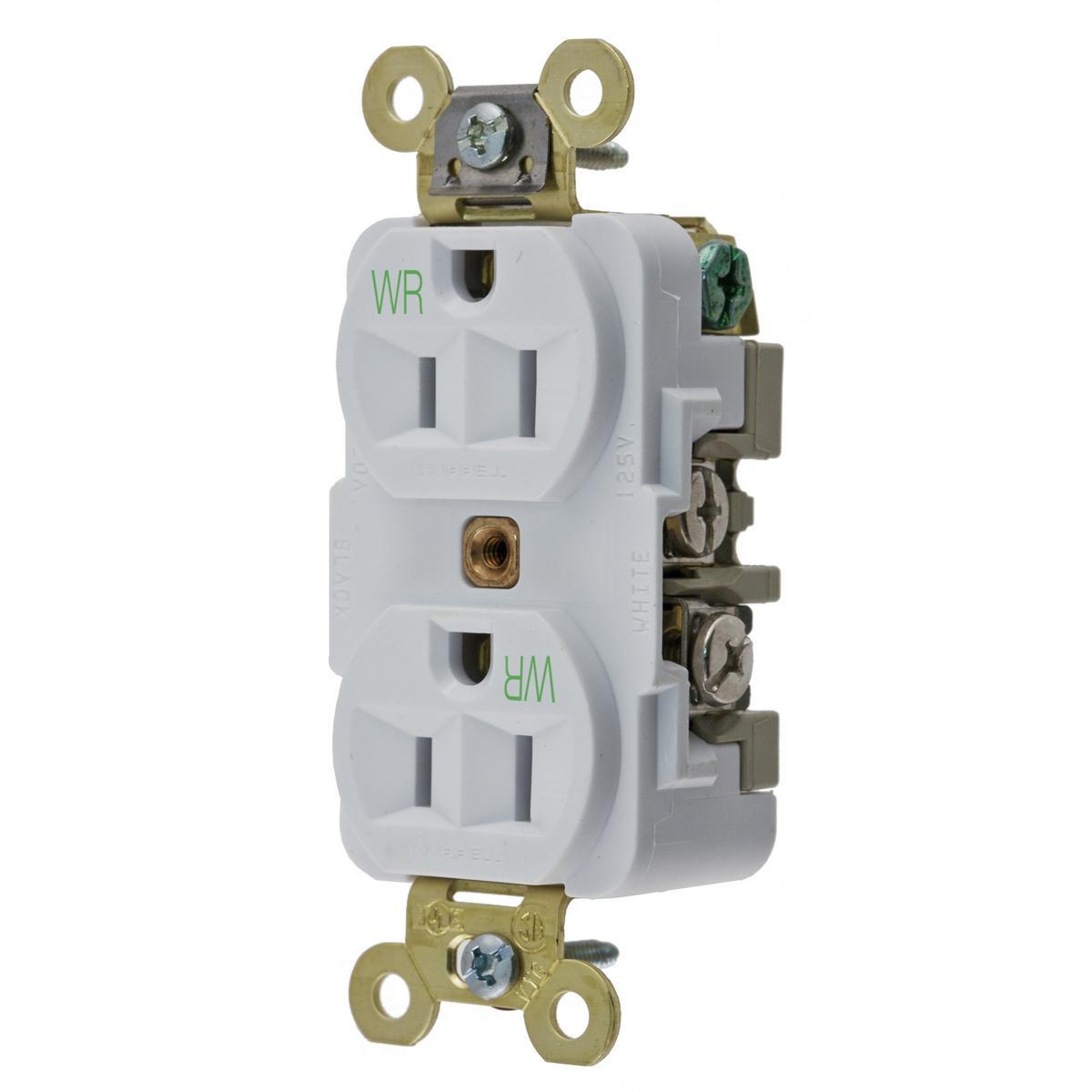 Hubbell Wiring Device-Kellems HBL5262WWR - Straight Blade Receptacles