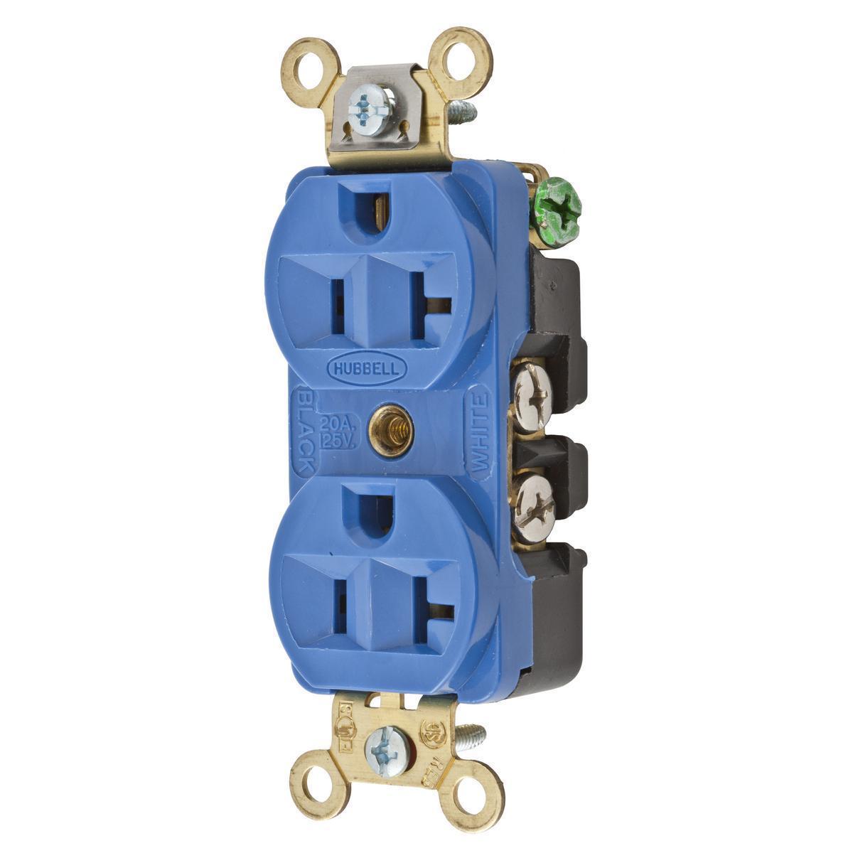 Hubbell Wiring Device-Kellems HBL5352BL - Straight Blade Receptacles