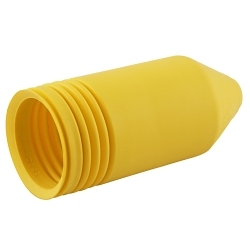 Hubbell Wiring Device-Kellems HBL77CM17 Hubbell Wiring Device-Kellems HBL77CM17 Standard Sized Weatherproof Molded Long Device Boot, For Use With 50 A Connector Body, Device Mount, Elastomer, Yellow