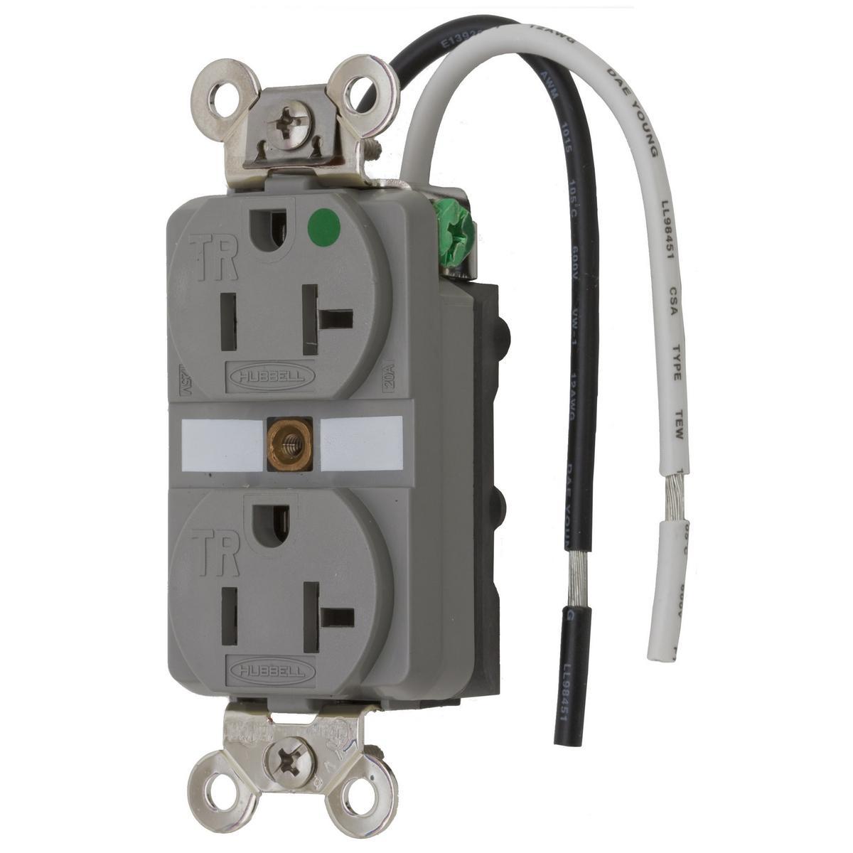 Hubbell Wiring Device-Kellems HBL8300SGGYA - Straight Blade Receptacles