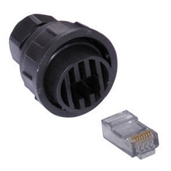 Hubbell Wiring Device-Kellems HI6P HI-ImpactTM HI6P Field Wired Termination Plug Connector, Cat 6 Module, Polycarbonate, Black