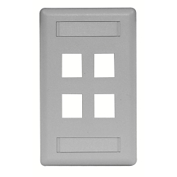 Hubbell Wiring Device-Kellems IFP14GY - Multimedia-Modular Jack Faceplates