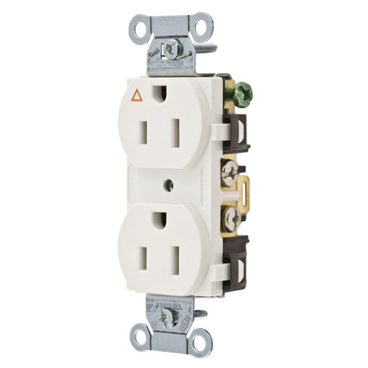 Hubbell Wiring Device-Kellems IG5252W - Straight Blade Receptacles
