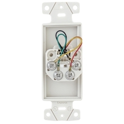 Hubbell Wiring Device-Kellems NS770W 1-Gang Standard Molded-In Decorator Frame, Screw Terminal Connection, Screw Mount