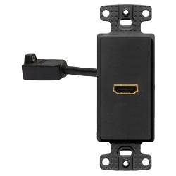 Hubbell Wiring Device-Kellems NS801BK netSELECT® NS801BK Standard Plug-N-Play Decorator Frame, Female Connector, 1 Ports, Snap-Fit Mount, Black