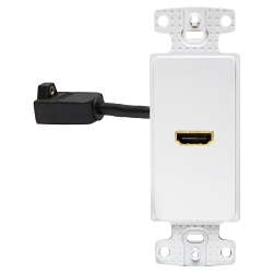 Hubbell Wiring Device-Kellems NS801W netSELECT® NS801W FPTV Standard 2/4 Gang Plug-N-Play Decorator Frame, Female Connector, 1 Ports, Snap-Fit Mount, White