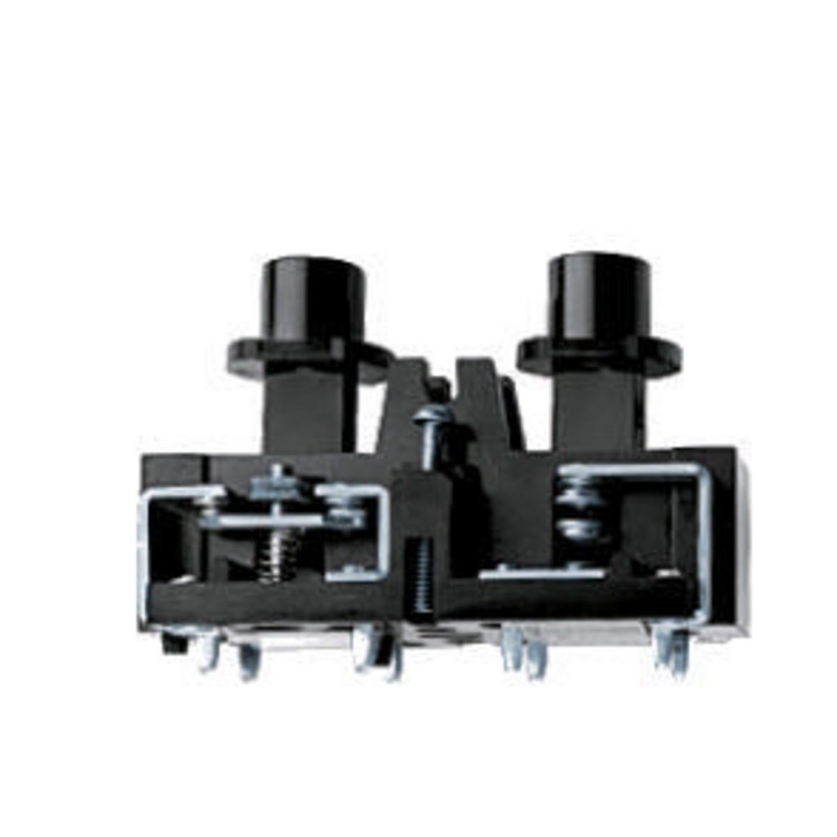 Hubbell Wiring Device-Kellems PG6 PBS 1-Phase 2-Pole Non-Metallic Pilot Duty Standard Replacement Pendant Insert, For Use With On-Off Button Set, 2-Pole, 250 V AC, -40 to 75 deg C Without Impact, Momentary, Surface Mount, Screw Terminal, Black