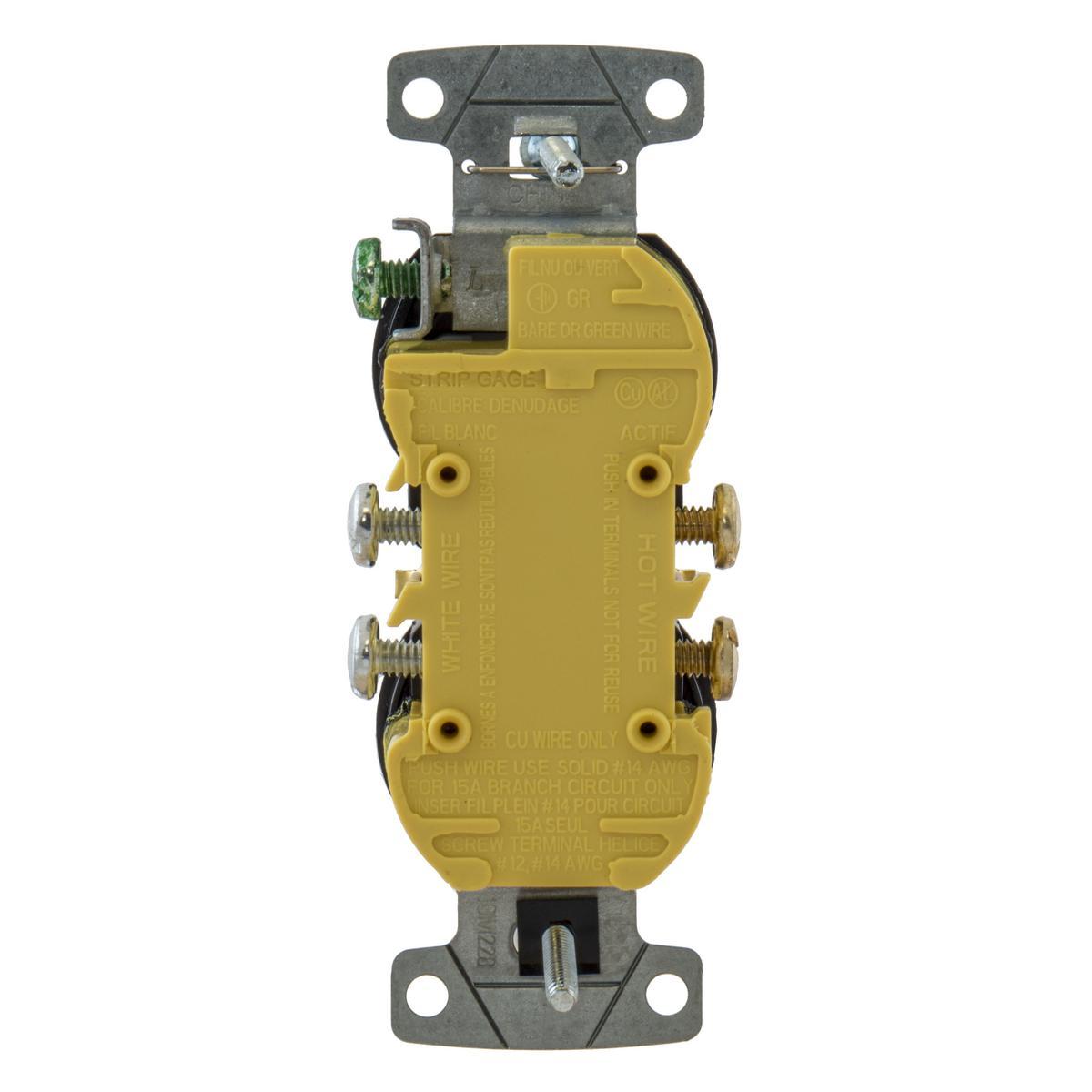 Hubbell Wiring Device-Kellems RR15STR - Straight Blade Receptacles