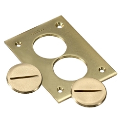 Hubbell Wiring Device-Kellems S5013 Machined Replacement Standard Crown Plug, For Use With Floor/Wall Box, Brass