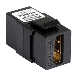Hubbell Wiring Device-Kellems SFHC14BK PREMISE WIRING SFHC14BK Standard Type 1.4 A/A Keystone Feed-Through Connector, Female Connector, Plug-In Termination, Snap-Fit Mount, Black