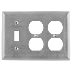 Hubbell Wiring Device-Kellems SS182 - Combination Wallplates