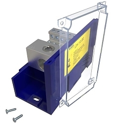 ILSCO LDA-112-350 Snapbloc® LDA-112-350 Type LDA Dual Rated Mechanical Power Distribution Block With Clear Cover, 600 V AC, 310 A, 1 Pole, 6 AWG to 350 kcmil, 14 to 4 AWG Wire, Aluminum Alloy
