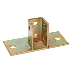 Kindorf B 924FL B-924FL Connector Post Base, For Use With 1-1/2 x 1-1/2 in Channel, Steel