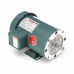 LEESON 116745.00 Ultimate e® 116745.00 4-Pole Continuous Duty AC Motor, TEFC Enclosure, 1 hp, 230/460 VAC, 60 Hz, 3 Phase, 56C Frame, 1760 rpm Speed, C-Face/Rigid Base Mount
