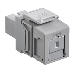 Leviton 41085-MGC QuickPort® 41085-MGC Simplex Fiber Optic Adapter, SC Connector, Snap-Fit Mount, Tool-Free Plug-N-Play Installation, Multi-Mode Fiber