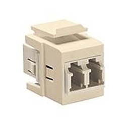 Leviton 41085-MLI QuickPort® 41085-MLI Duplex Fiber Optic Adapter, LC Connector, Snap-Fit Mount, Tool-Free Plug-N-Play Installation, Multi-Mode Fiber