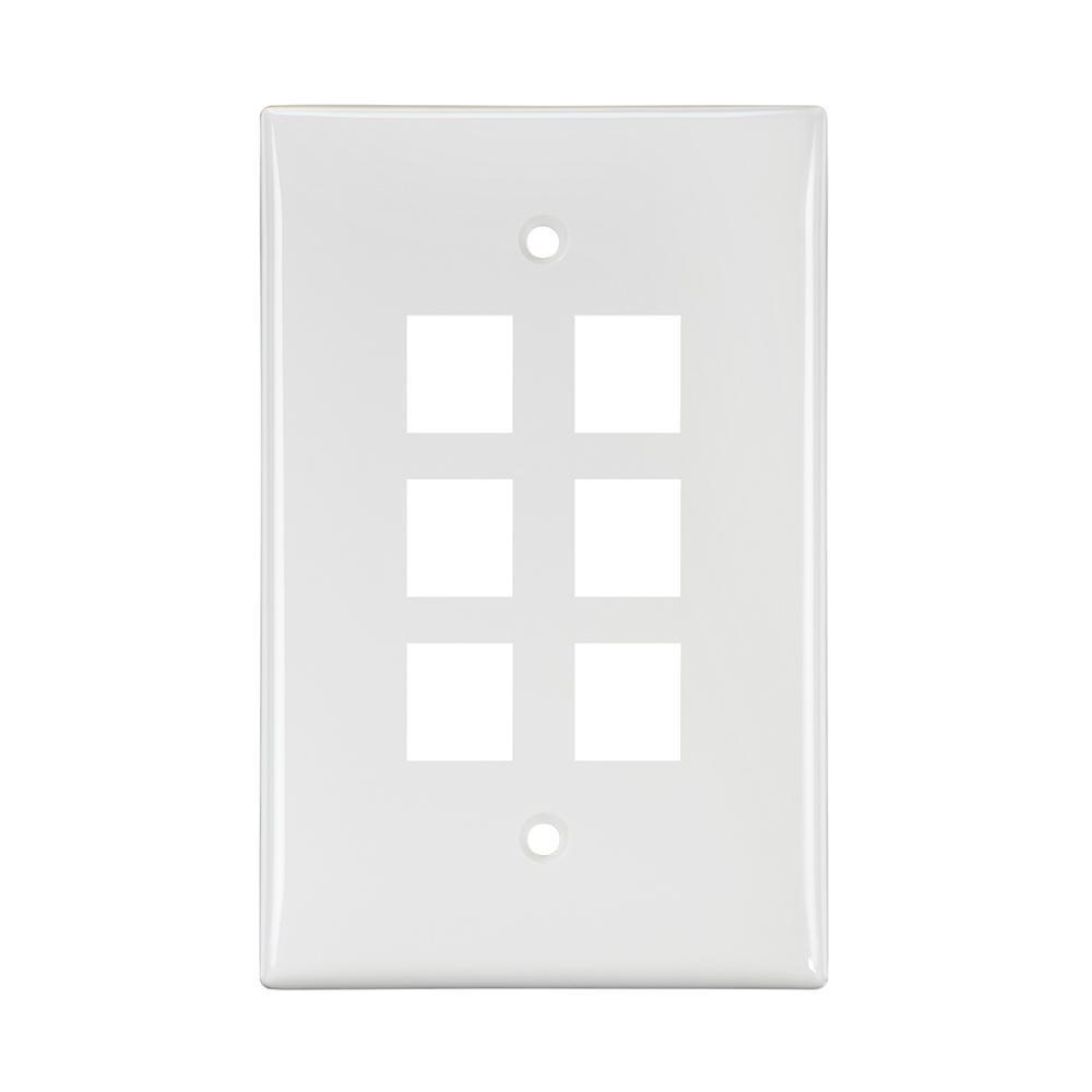 Leviton 41091-6WN - Combination Wallplates