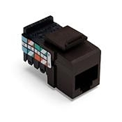 Leviton 41108-RB3 QuickPort® 41108-RB3 8-Conductor 8-Position 110-Style UTP Connector, Cat 3 Module, Flush Mount, 1 Ports, Plastic, Brown