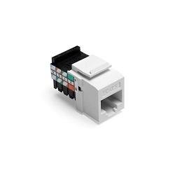 Leviton 41108-RW5 QuickPort® 41108-RW5 8-Conductor 8-Position 110-Style UTP Connector, Cat 5 Module, Flush Mount, 1 Port, Plastic, White