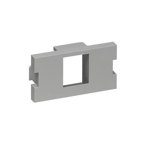 Leviton 41291-1MG QuickPort® 41291-1MG Adapter MOS Insert, 1 Port, Snap-Fit Mount, Gray