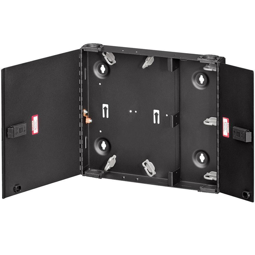 Leviton 5WSML-2C OPT-X® 5WSML-2C SDX Empty Small Enclosure With Dual Door, 12 in L x 14 in W x 2.16 in D, 16 ga Steel