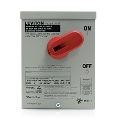 Leviton N36NC Switch Enclosure, For Use With 60 A Motor Starter Switches, Steel, Gray