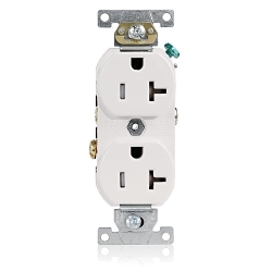 Leviton TBR20-W - Straight Blade Receptacles
