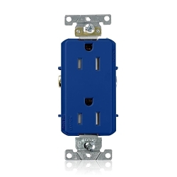Leviton TDR15-BU - Straight Blade Receptacles