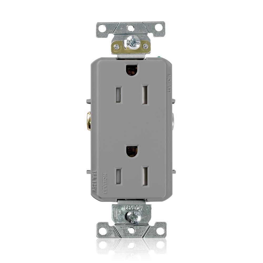 Leviton TDR15-GY - Straight Blade Receptacles