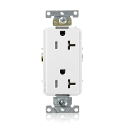 Leviton TDR20-W - Straight Blade Receptacles