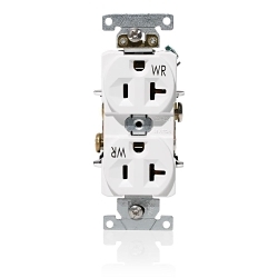 Leviton WBR20-W - Straight Blade Receptacles
